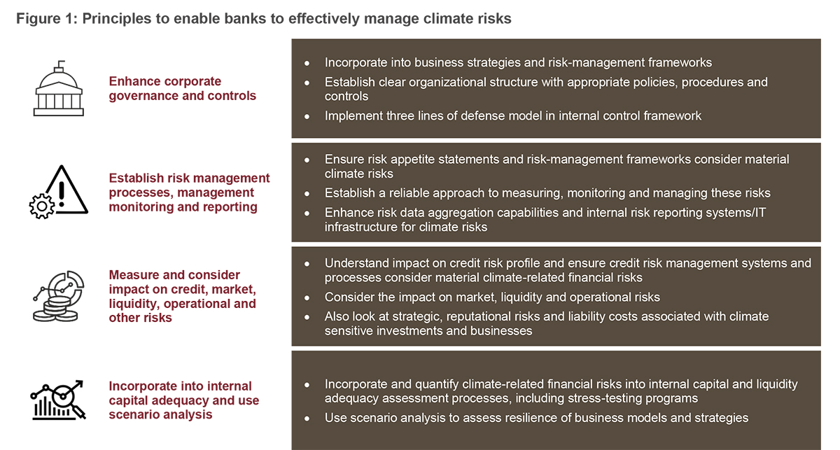 Figure 1: Principles to enable banks to effectively manage climate risks
